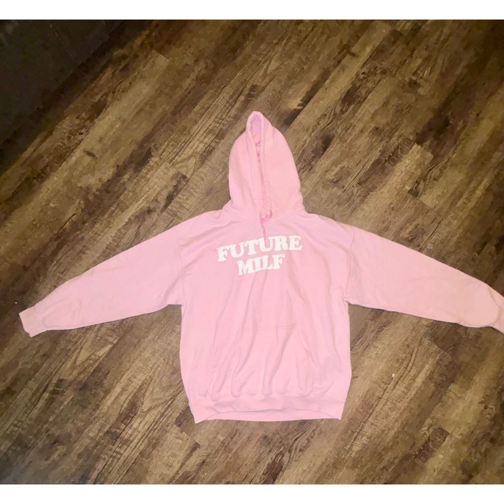 Danny Duncan Future MILF Pink Graphic Hoodie Sweatshirt Large